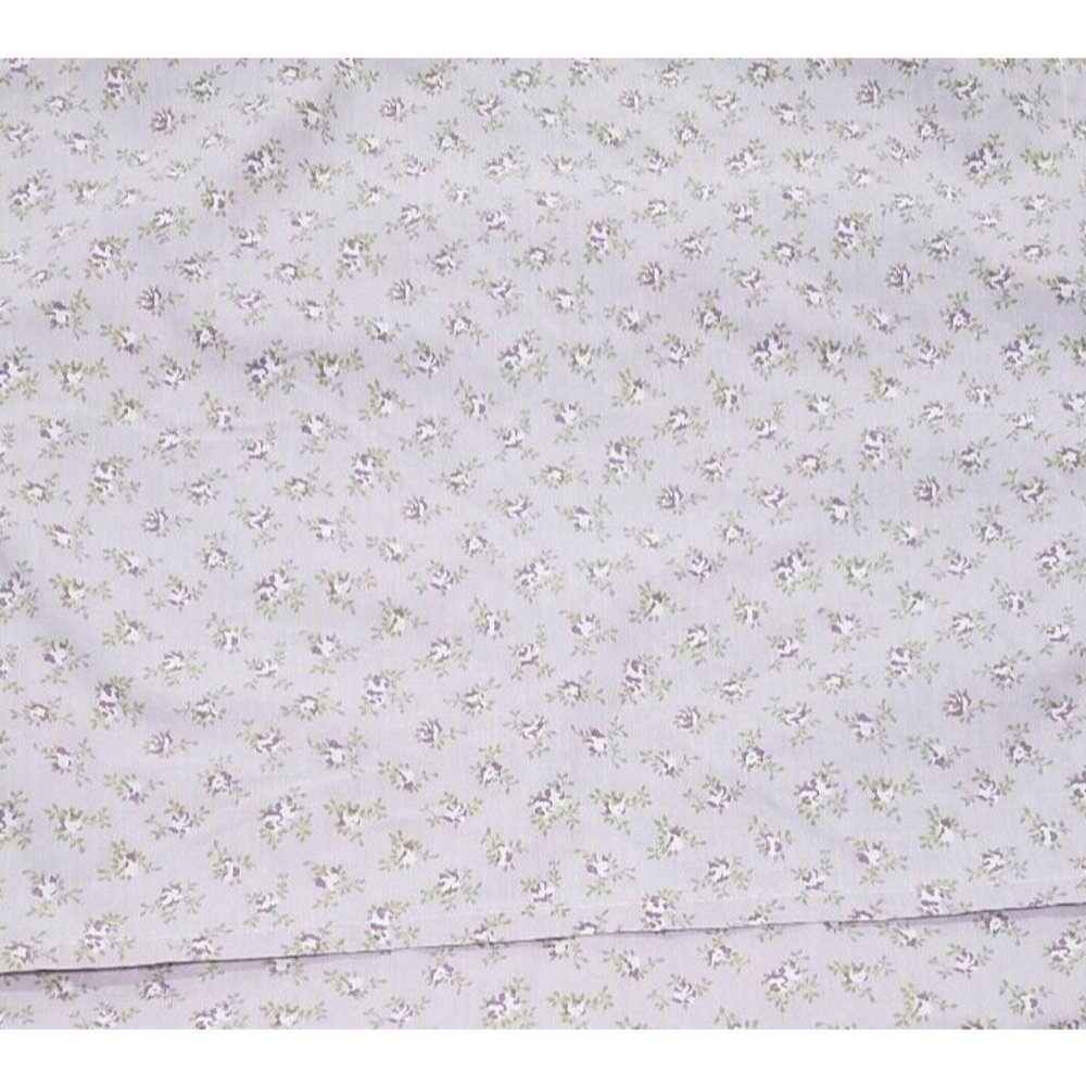 Vintage Laura Ashley Calico Floral Print King Cotton Pillow Sham Light Purple - Picture 5 of 5